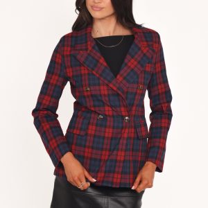 Juliette Blazer - Red Plaid