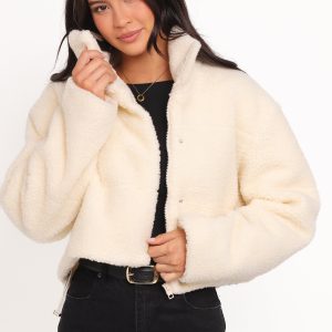 Katerina Fleece Puffer - White