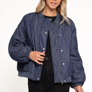Keah Quilted Jacket - Navy