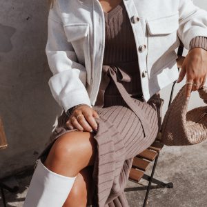 Liliana Double Pocket Jacket - Cream