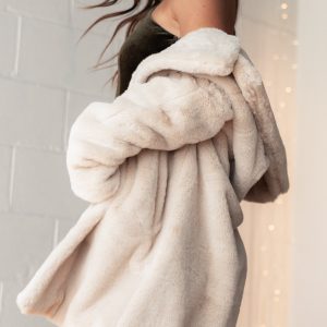 Meeka Faux Fur Jacket - Beige