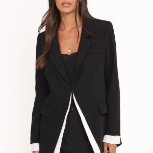 Melissa Layered Blazer - Black