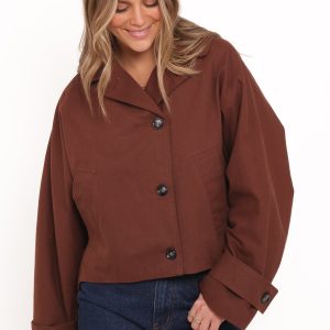 Notion Cropped Trench - Espresso