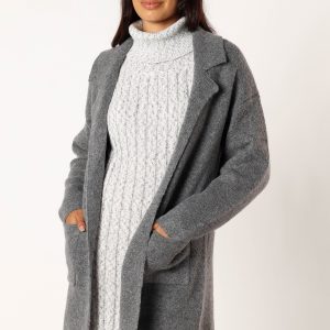 Skylar Open Front Coatigan - Grey