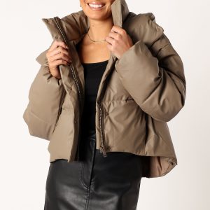 Tania Puffer Jacket - Mocha