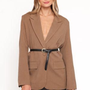 Tove Tie Back Blazer - Tan