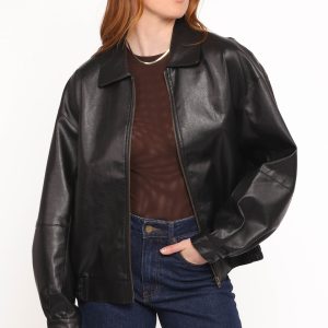 Zoe Bomber Jacket - Black