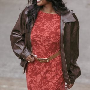 Zoe Bomber Jacket - Brown