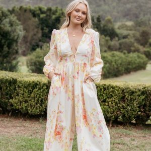 Celestine Jumpsuit - Pink Floral