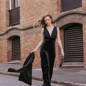 Eloise Jumpsuit - Black Velvet