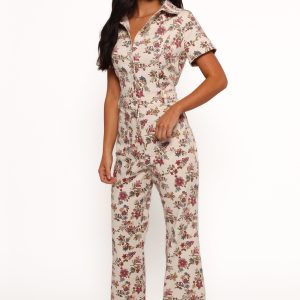 Gisel Jumpsuit - Ivory Multi