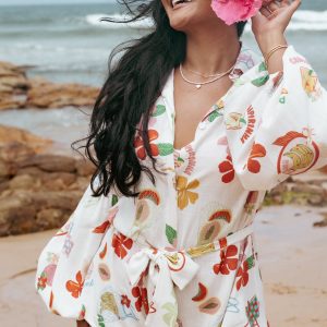 Jillia Long Sleeve Romper - Alfresco