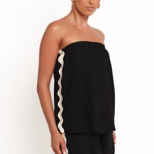 Kristia Strapless Romper - Black