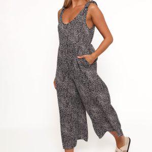 Lea Jumpsuit - White Black