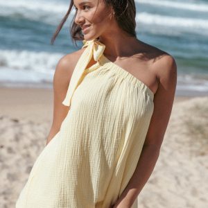 Miffy One Shoulder Romper - Yellow