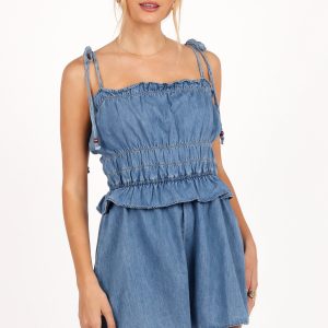Miller Romper - Light Indigo