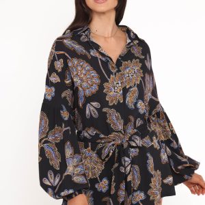Pali Romper - Black Floral