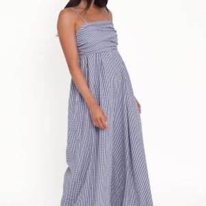 Pricilla Jumpsuit - Blue Gingham