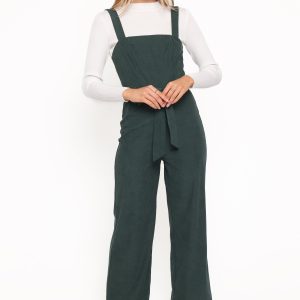 Selene Corduroy Jumpsuit - Green