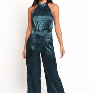 Shellbie High Neck Jumpsuit - Teal
