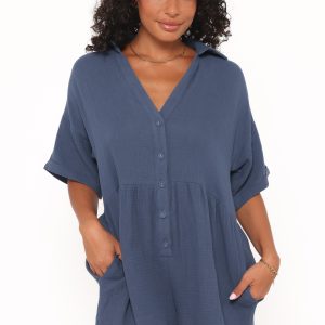 Winny Romper - Denim Blue