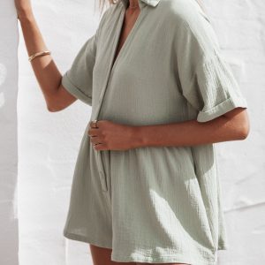 Winny Romper - Sage Green