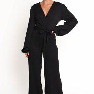 Yelena Long Sleeve Jumpsuit - Black