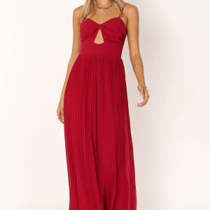 Alice Wide Leg Jumpsuit - Red
