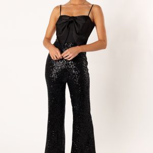 Chiara Sequin Jumpsuit - Black