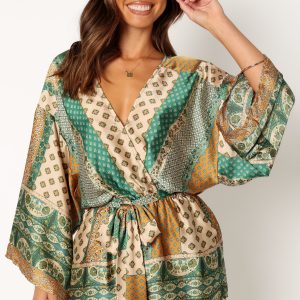 Elyse Romper - Green