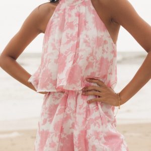 Isabelle Romper - Pink Floral