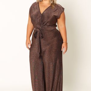 Nora Wide Leg Jumpsuit - Chocolate