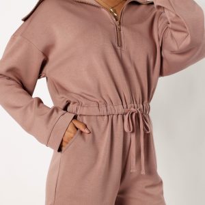 Peri Sweater Romper - Mocha