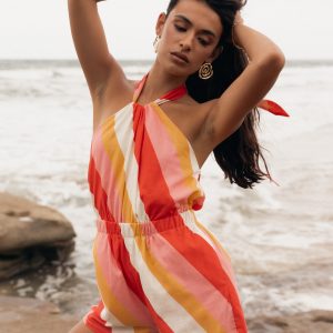 Silanzo Romper - Pink Stripe