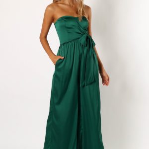 Tanya Strapless Jumpsuit - Emerald