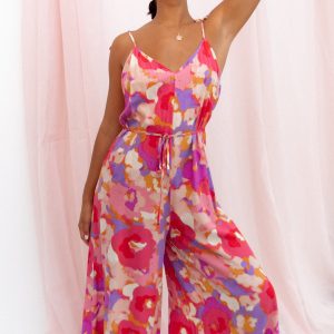 Zahara Wide Leg Jumpsuit - Floral