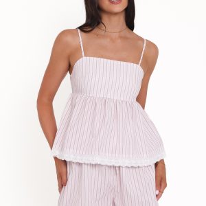 Bridie Short Set - Pink Stripe