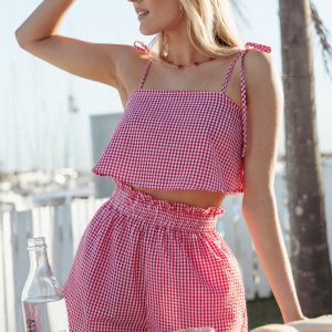 Callum Short Set - Red Gingham