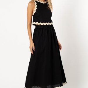 Chrissy Two Piece Set - Black Cream