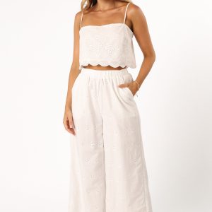 Clementine Pant Set - White