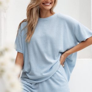 Granger Knit Short Set - Blue