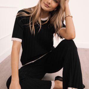 Henrie Knit Set - Black Beige
