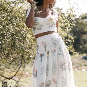 Kara Two Piece Set - White Floral