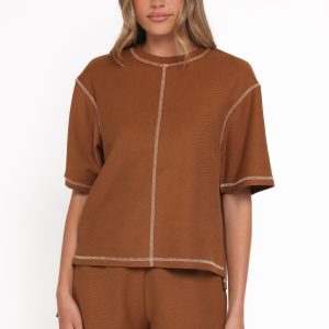 Melody Knit Short Set - Chocolate