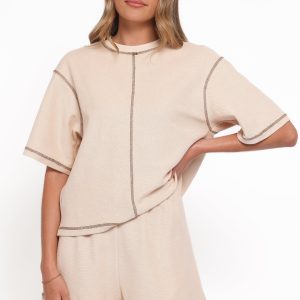 Melody Knit Short Set - Oat