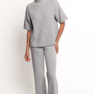 Remii Knit Pant Set - Grey
