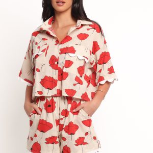 Sallio Short Set - Red Beige Poppy