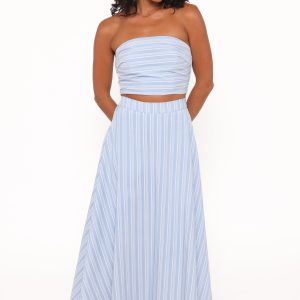 Serafina Two Piece Set - Blue Stripe