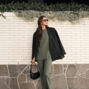 Silvie Knitted Set - Olive