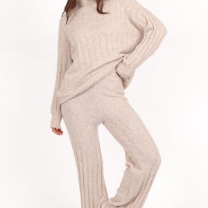 Tahoe Ribbed Knit Set - Beige